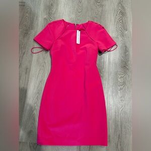 Alice + Olivia Bright Fuchsia Short-Sleeve Sheath Dress